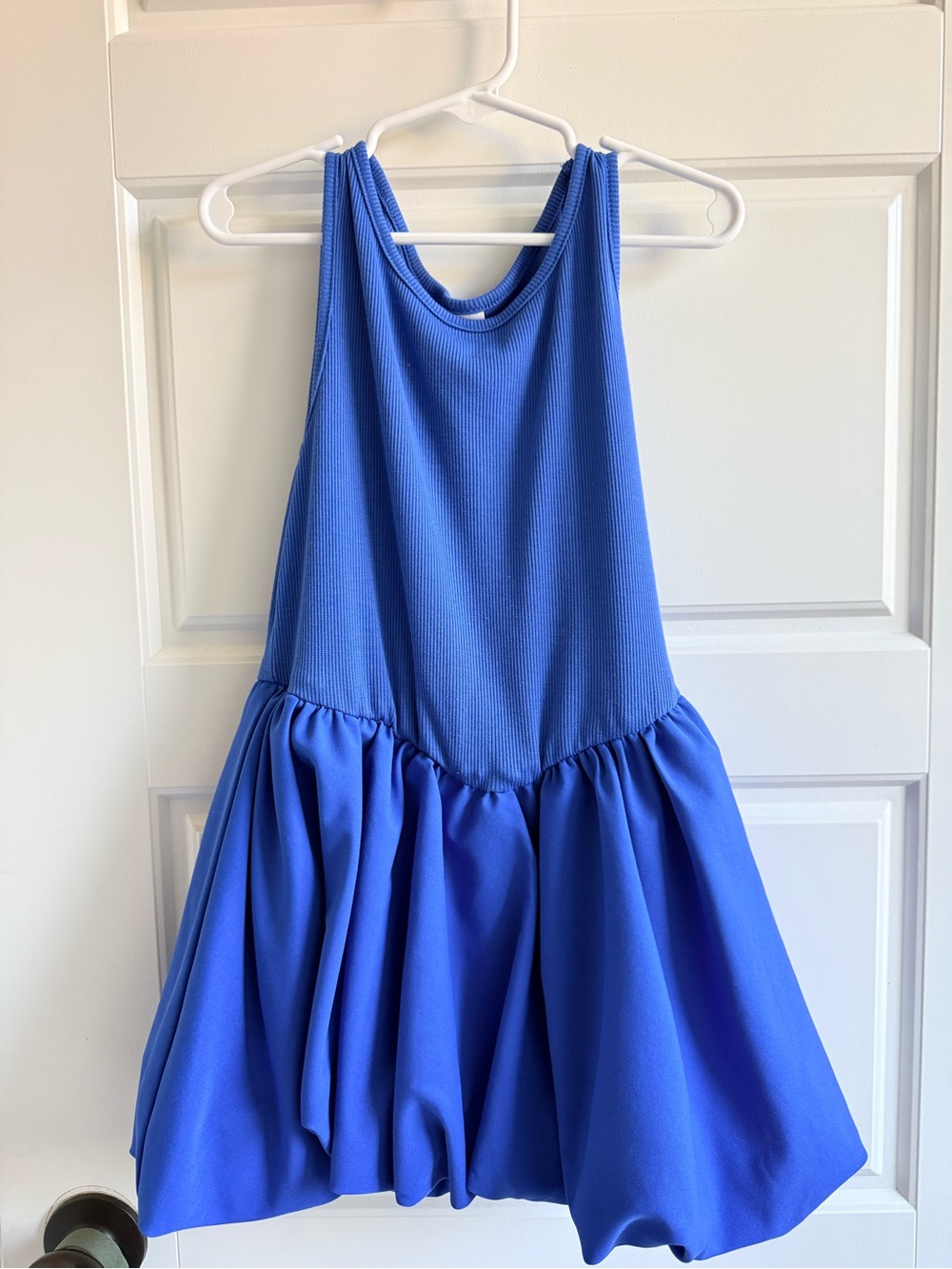 Vibrant Blue Ribbed Romper